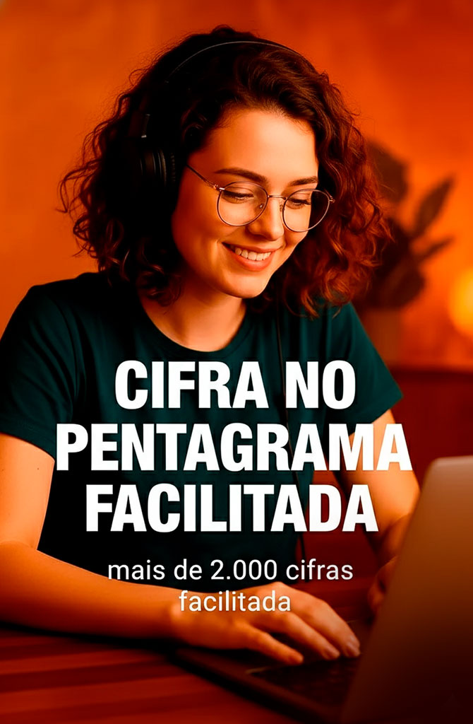 Cifra no Pentagrama Facilitada